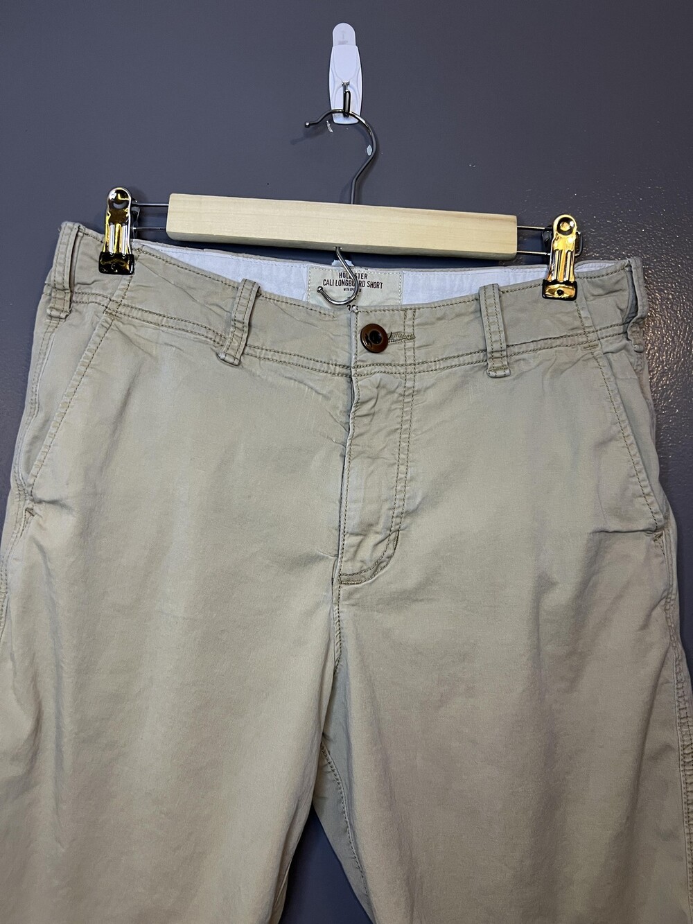 Hollister Shorts Mens 30 Beige Cali Longboard Chino Stretch Casual Summer